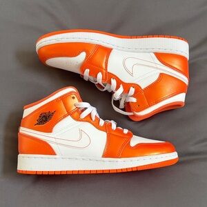 Nike Bright Orange and White High-Tops